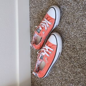 Floral Coral Slip On Converse